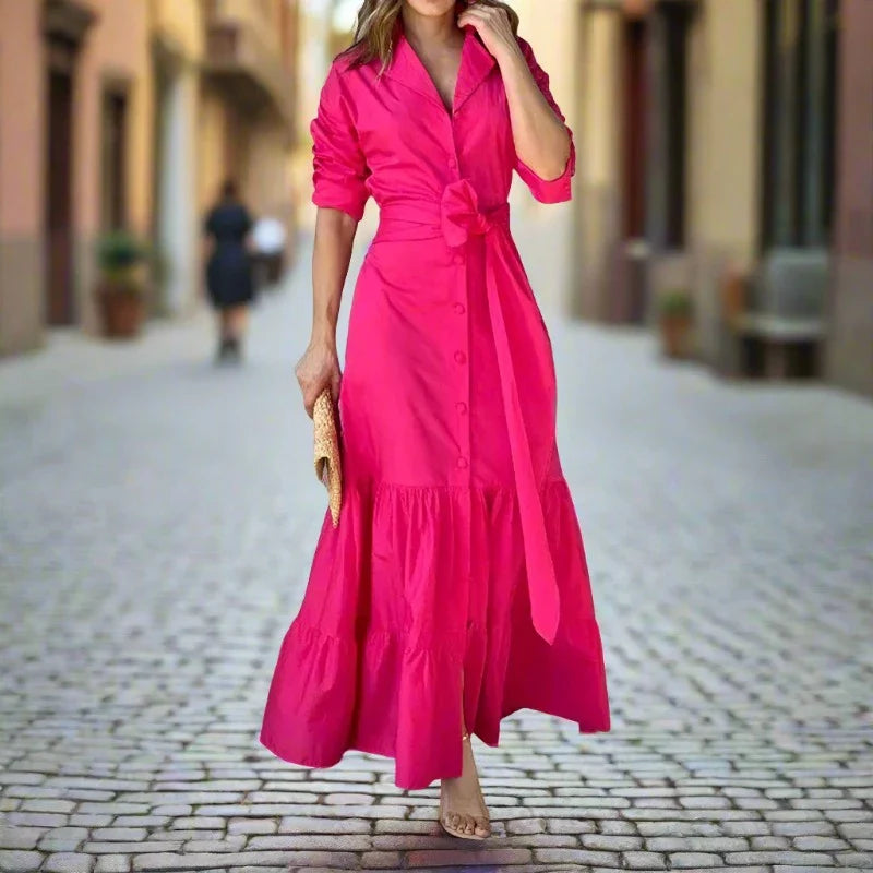 RoseGlow | Rosenrotes Hemdkleid