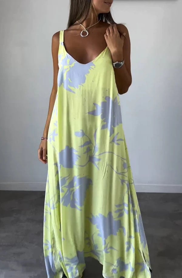 BohoCharme | Luftiges Maxikleid mit floralem Print & Trägern