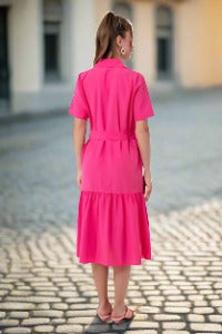 RoseGlow | Rosenrotes Hemdkleid