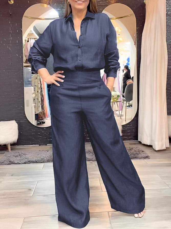 CityEdge | Kragen Denim-Bluse