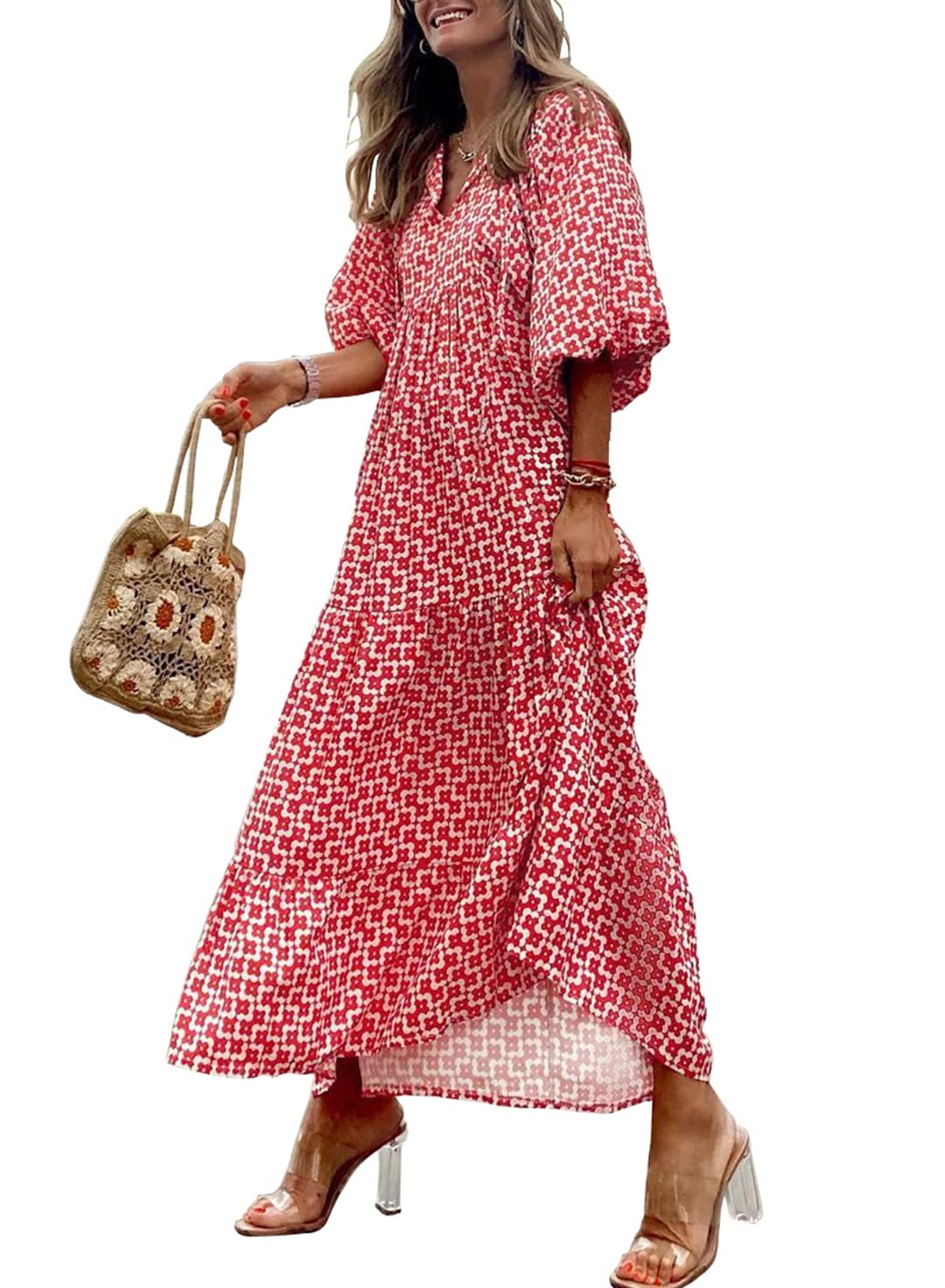 BrisenEleganz | Boho Maxikleid mit Ethno-Print