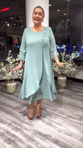 AnmutFluss | Elegantes A-Linien Kleid mit Schmetterlingsärmeln für Damen