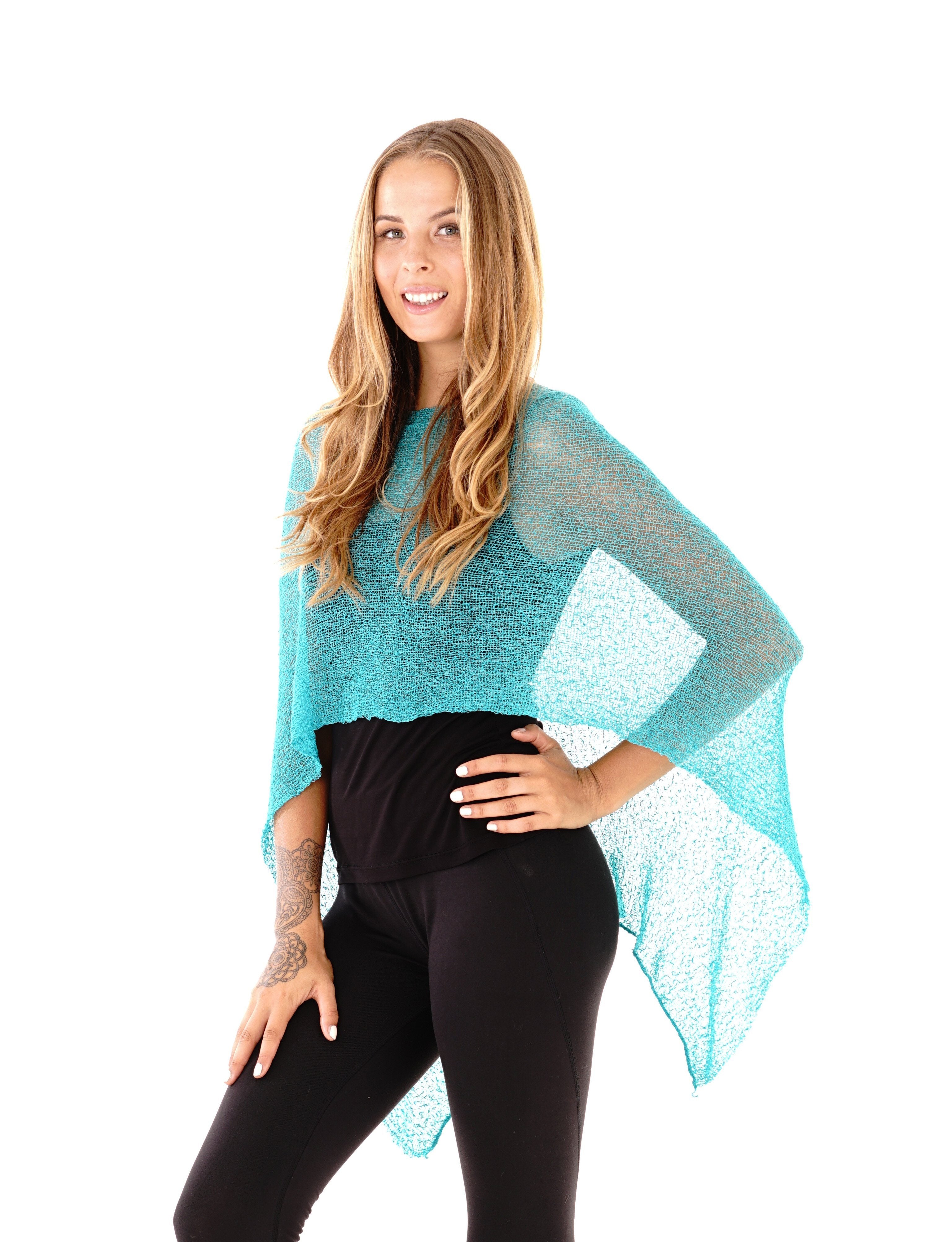 BrisenPoncho | Luftiger Strick-Poncho für den Sommer