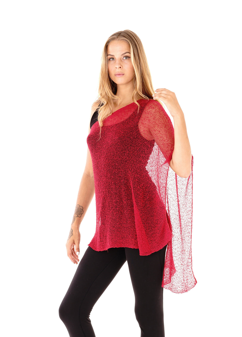 BrisenPoncho | Luftiger Strick-Poncho für den Sommer