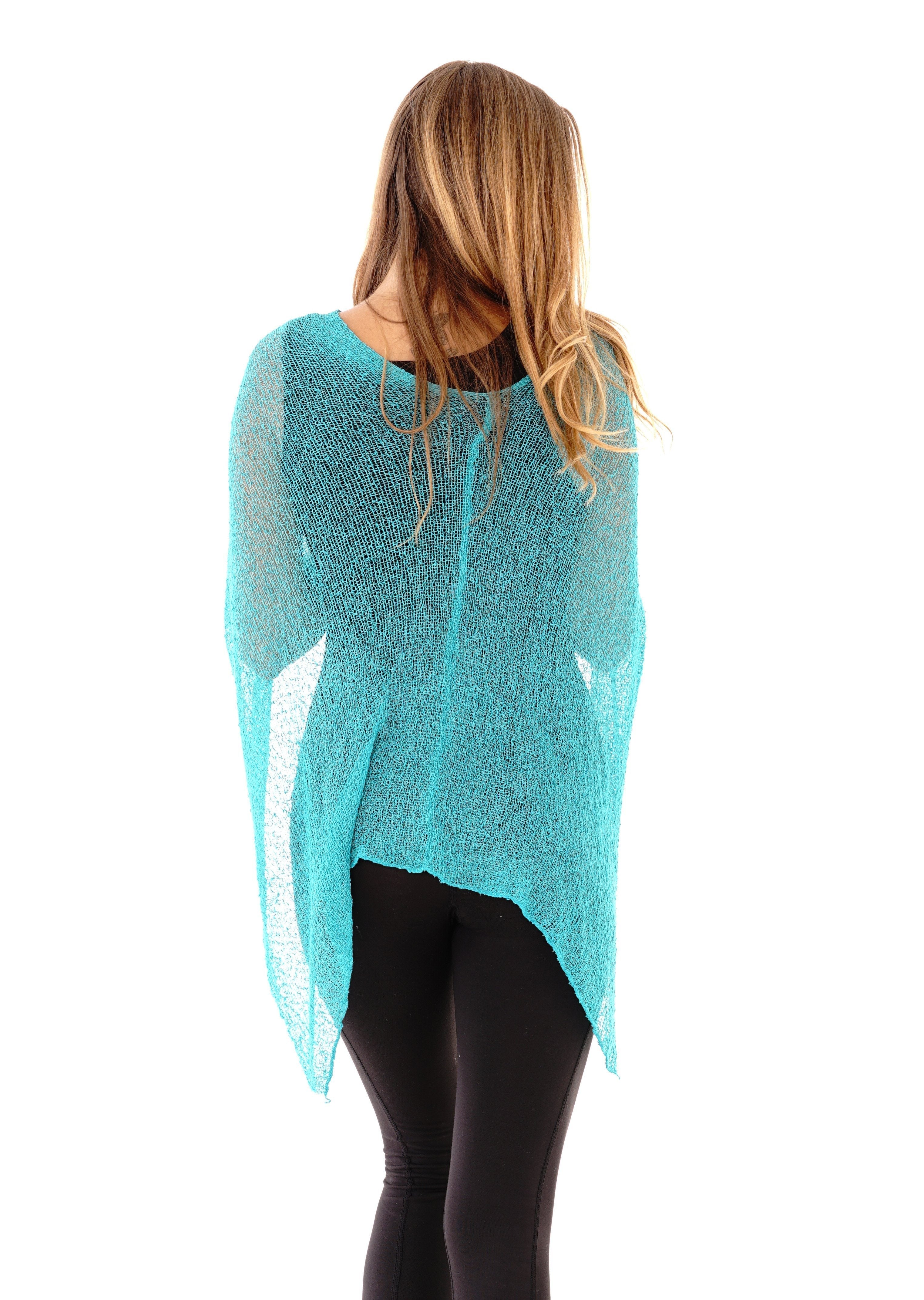 BrisenPoncho | Luftiger Strick-Poncho für den Sommer