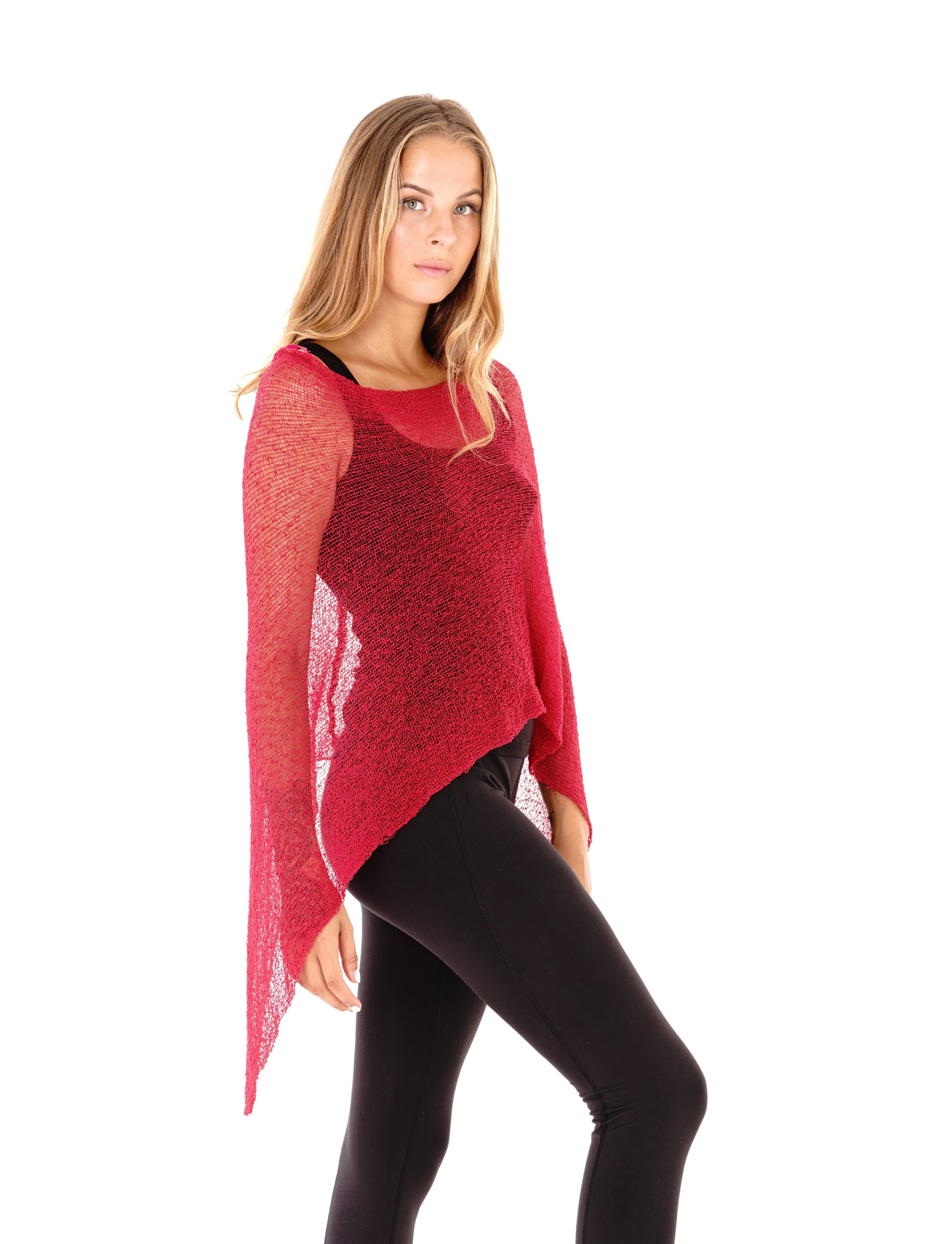 BrisenPoncho | Luftiger Strick-Poncho für den Sommer