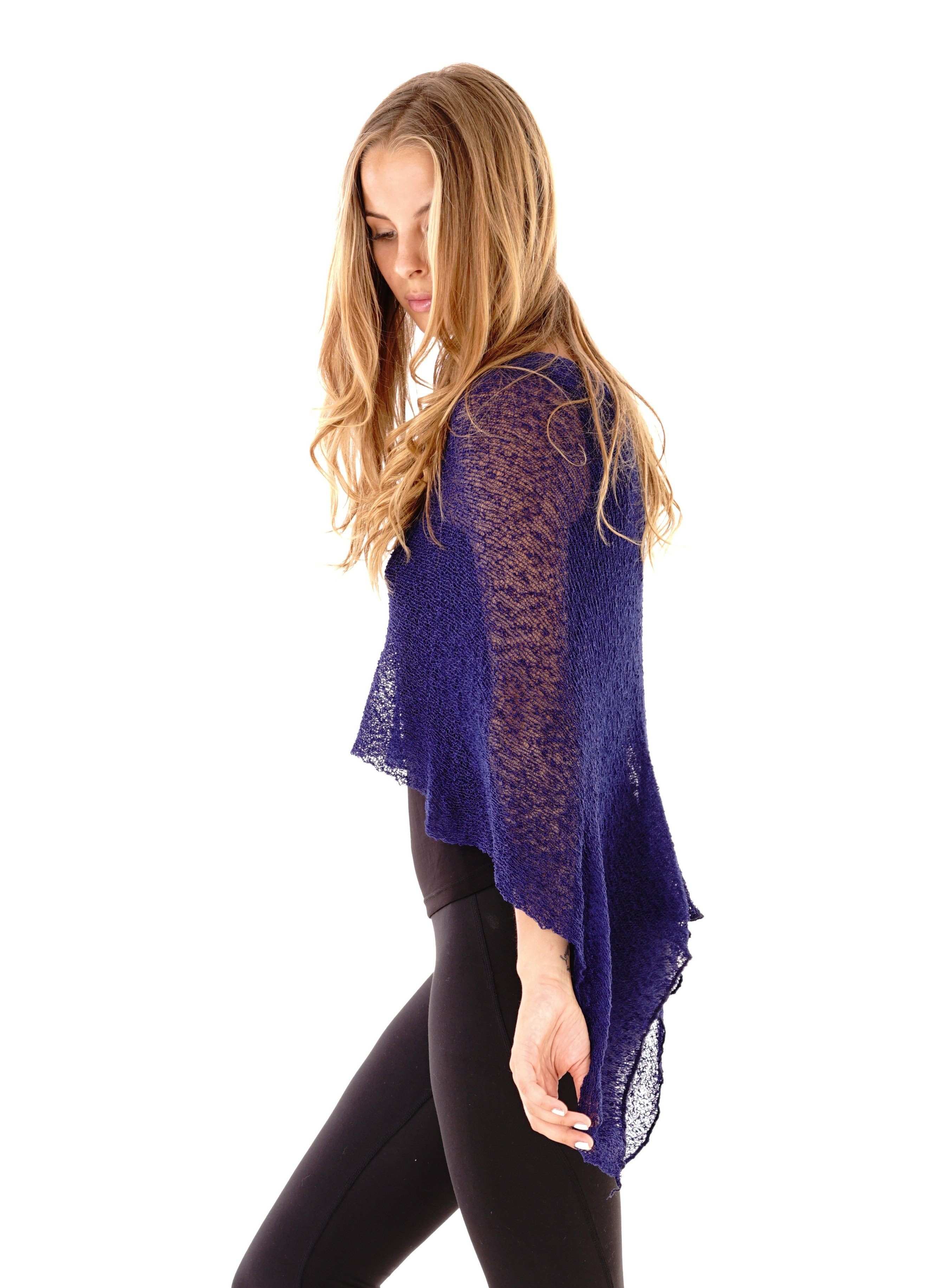 BrisenPoncho | Luftiger Strick-Poncho für den Sommer