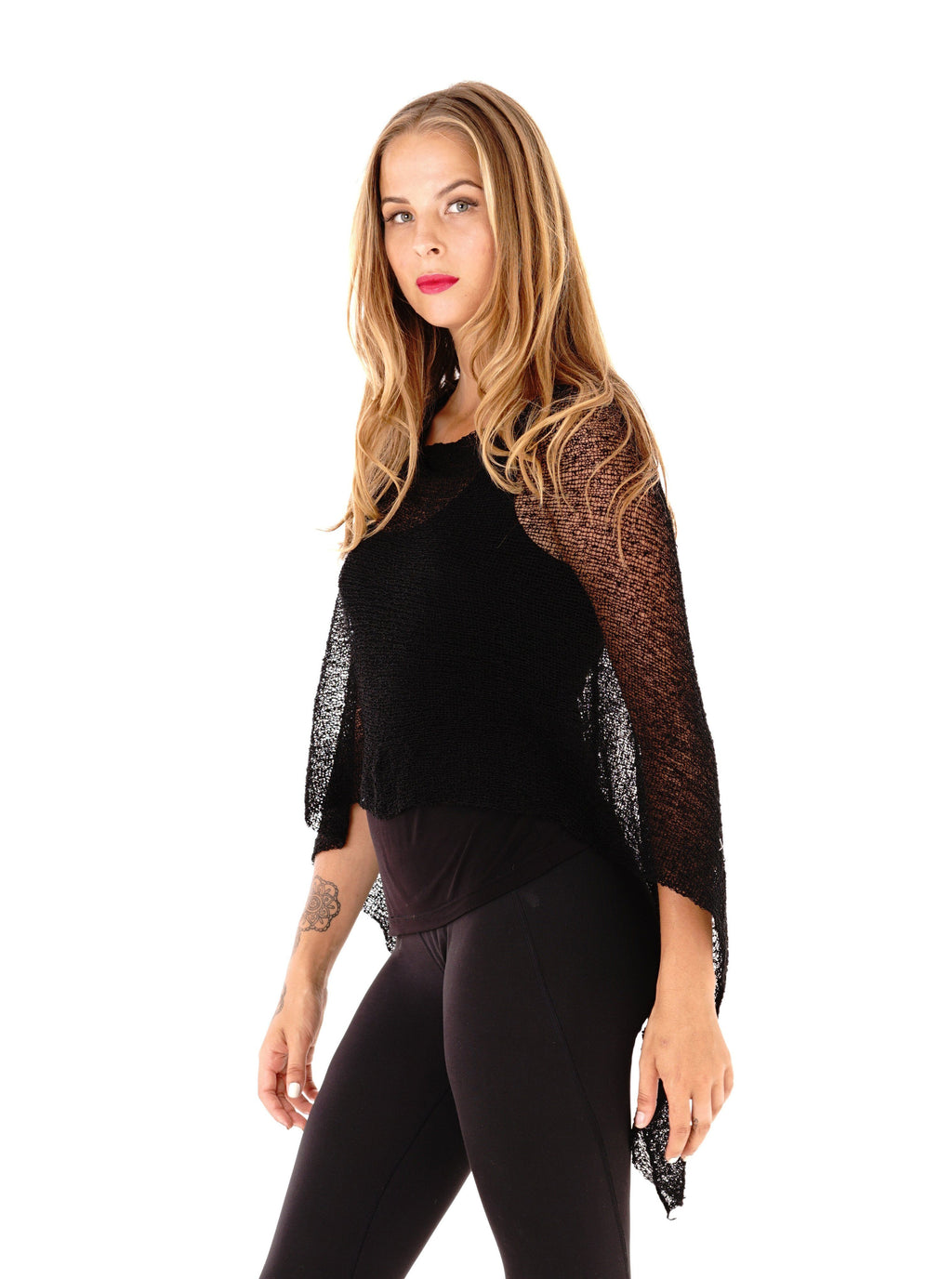 BrisenPoncho | Luftiger Strick-Poncho für den Sommer