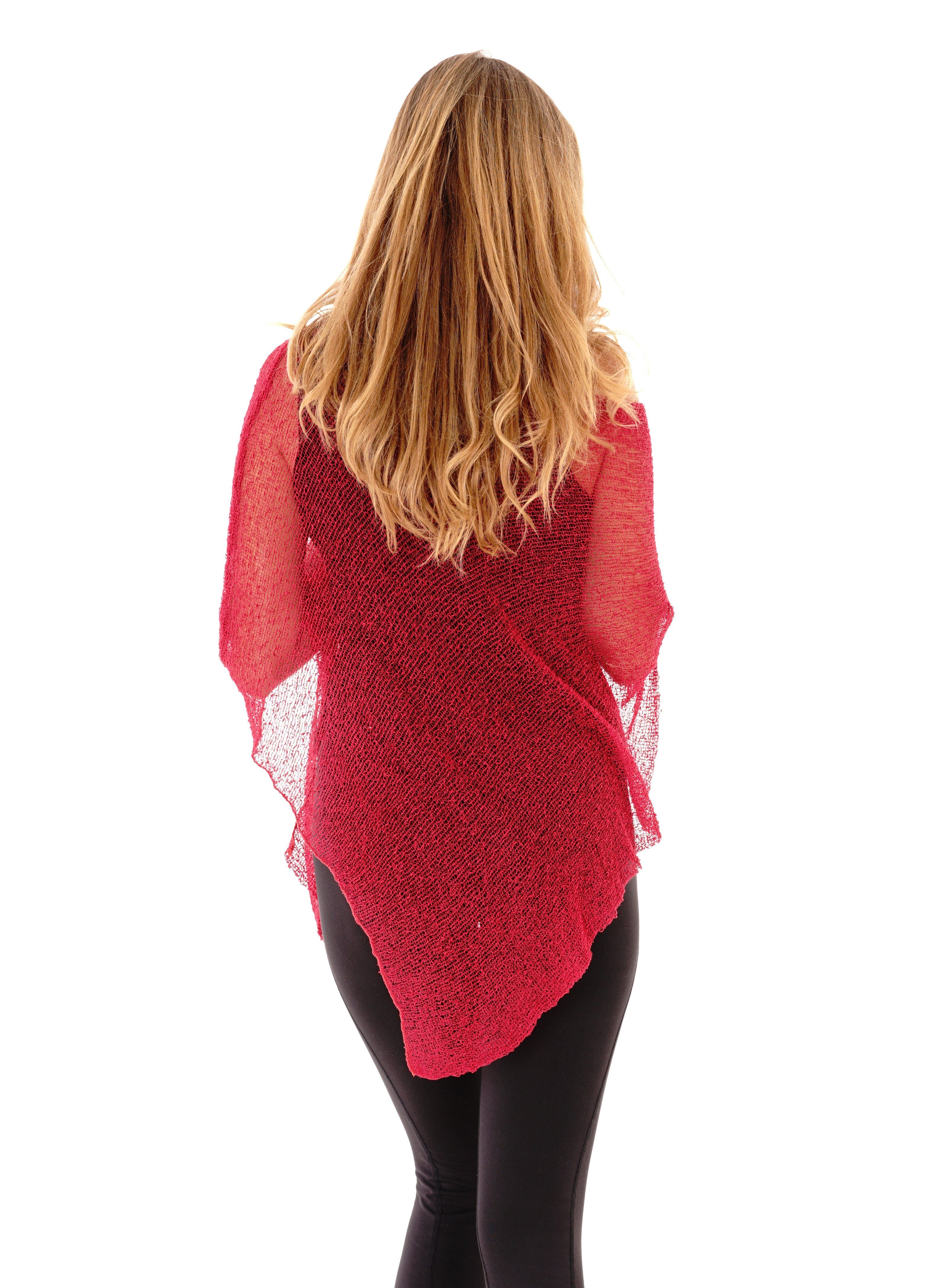 BrisenPoncho | Luftiger Strick-Poncho für den Sommer