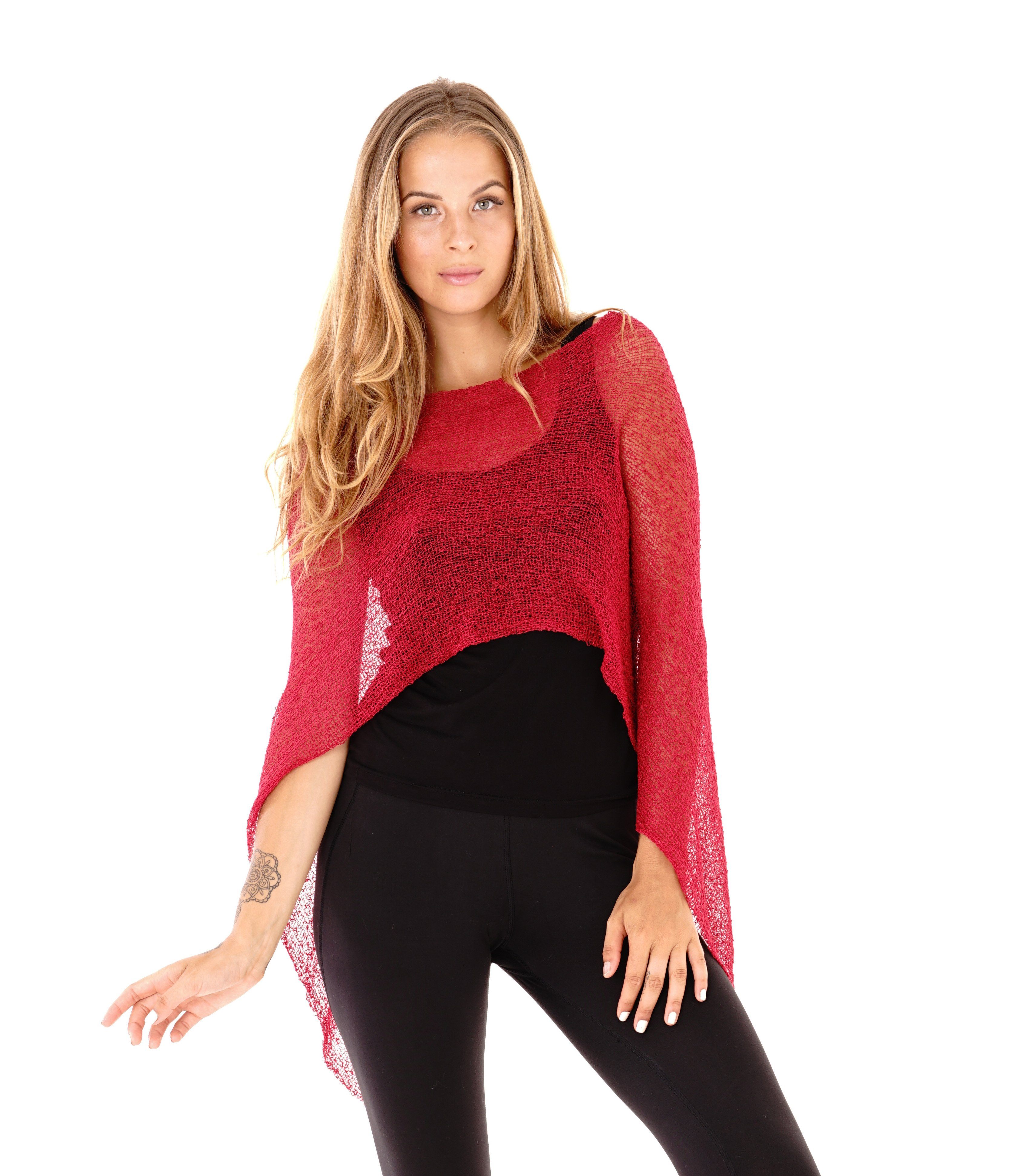 BrisenPoncho | Luftiger Strick-Poncho für den Sommer