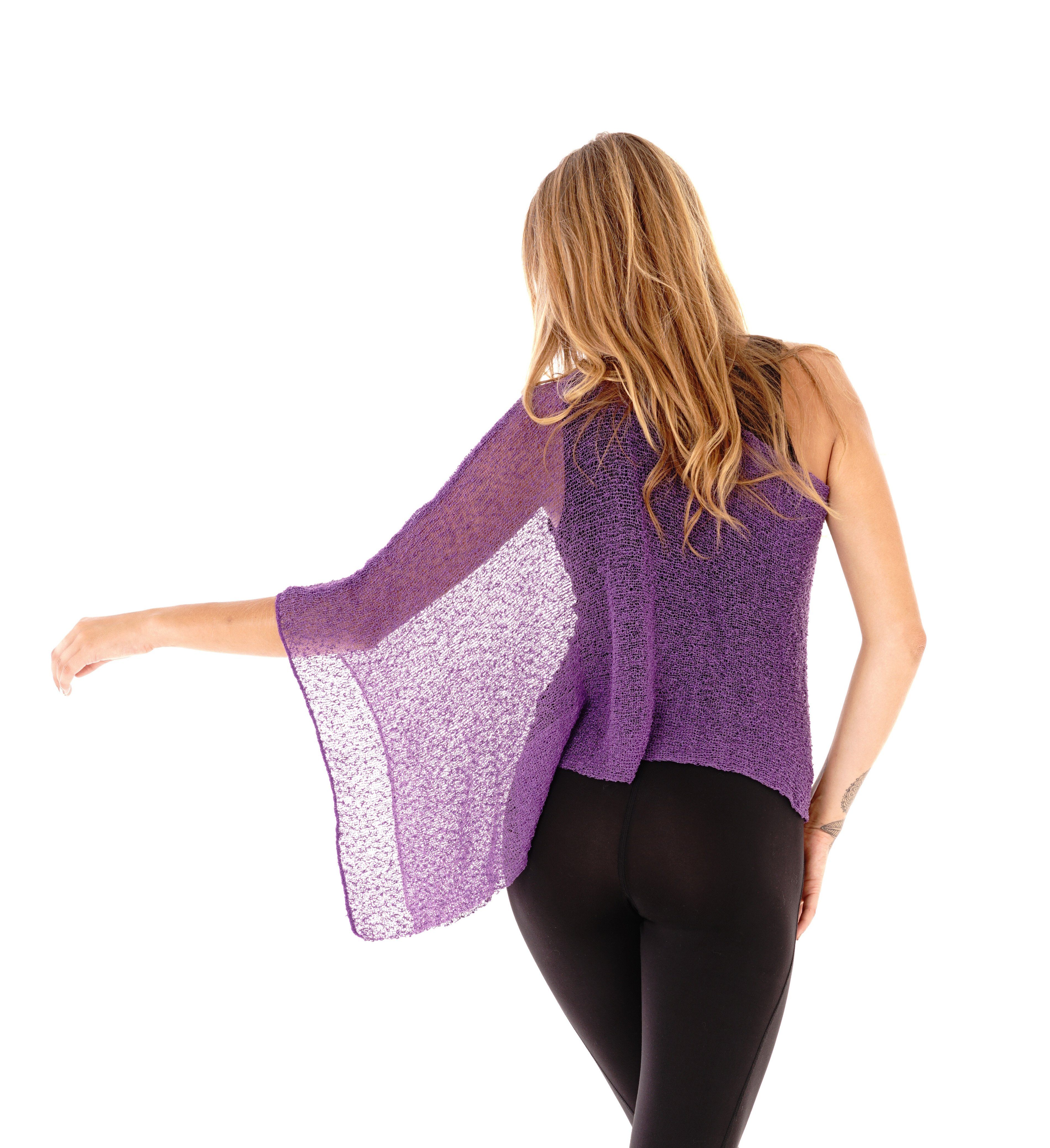 BrisenPoncho | Luftiger Strick-Poncho für den Sommer
