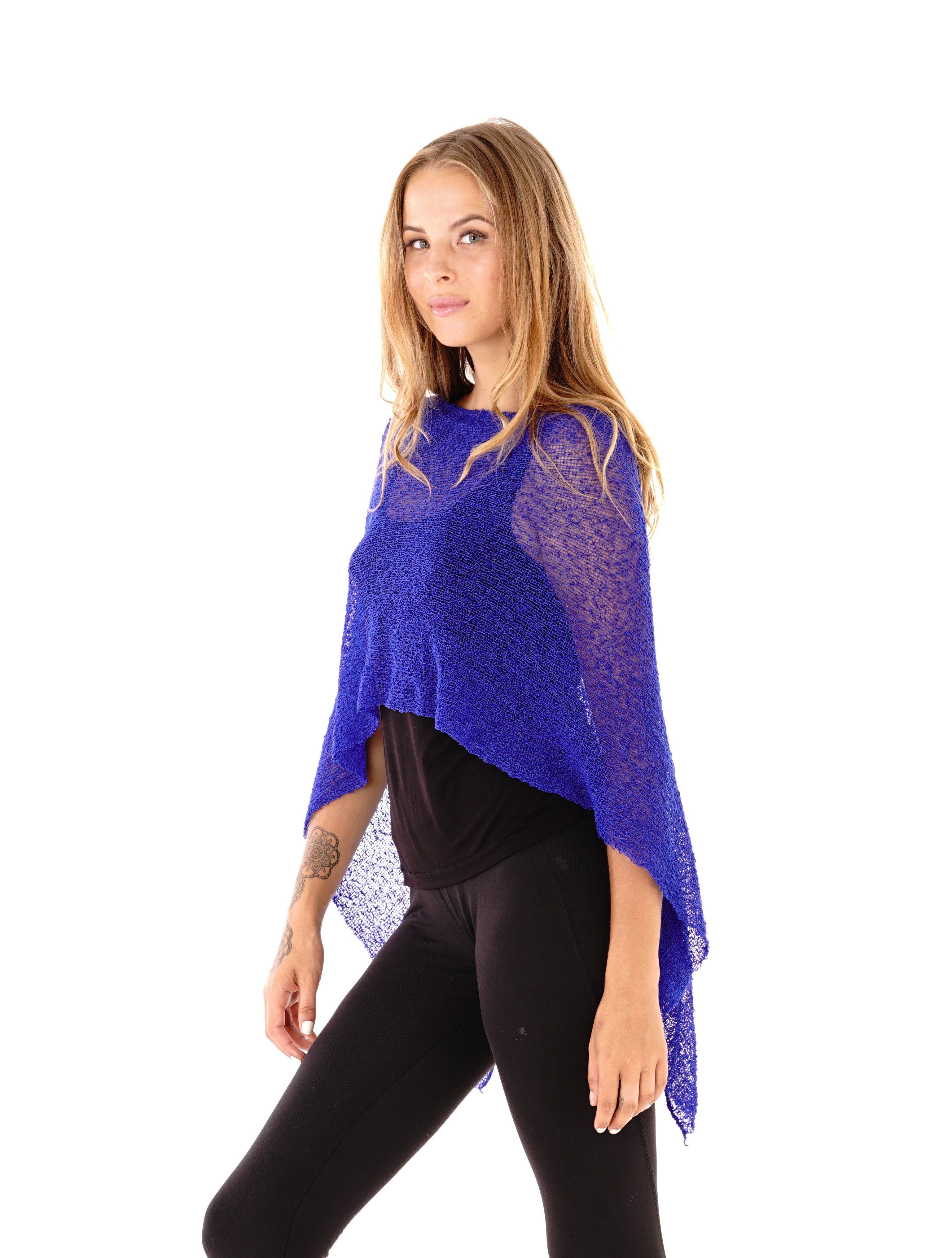 BrisenPoncho | Luftiger Strick-Poncho für den Sommer