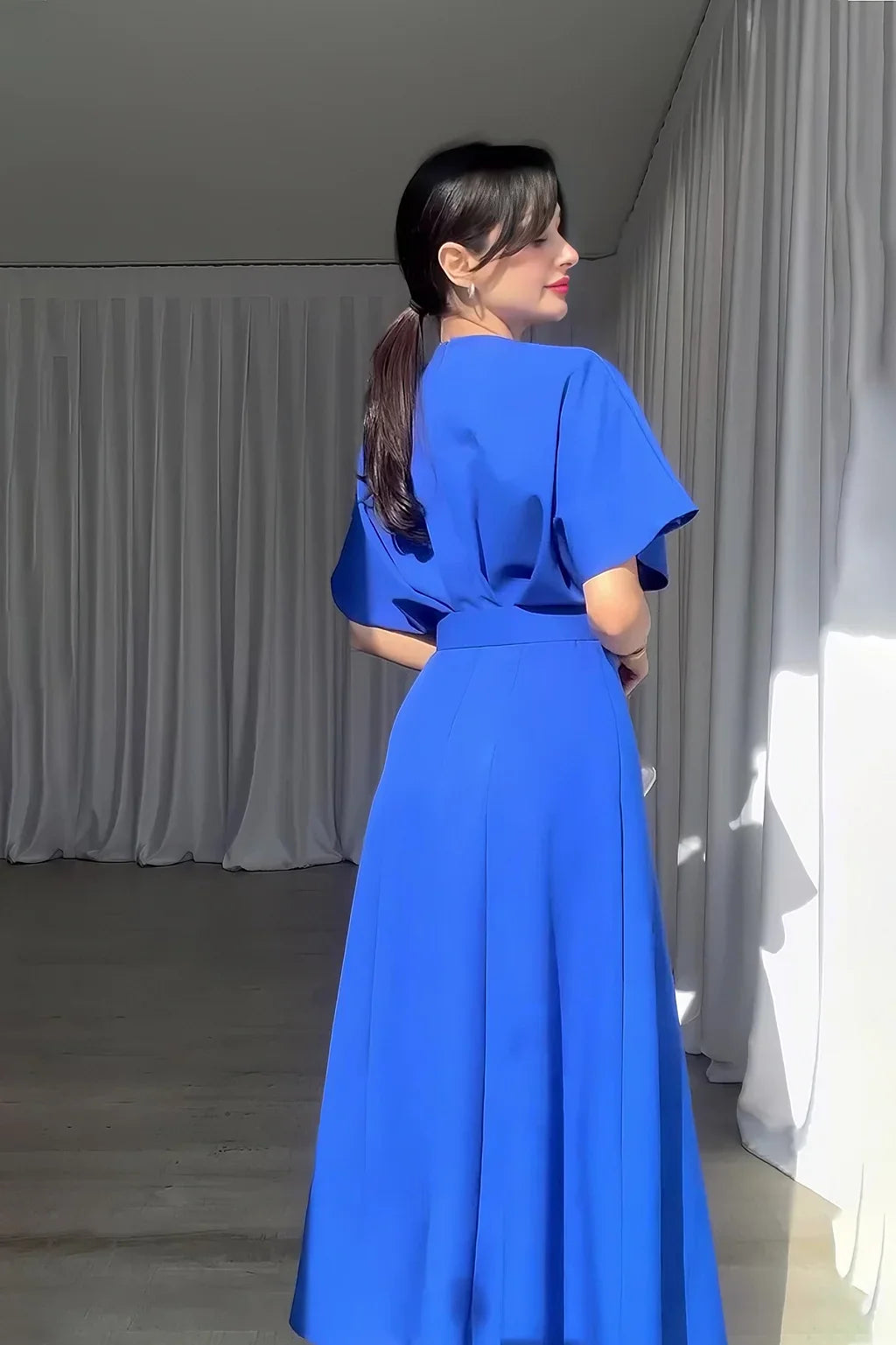 EleganzStil | Damen Elegantes Kleid mit Gürtel