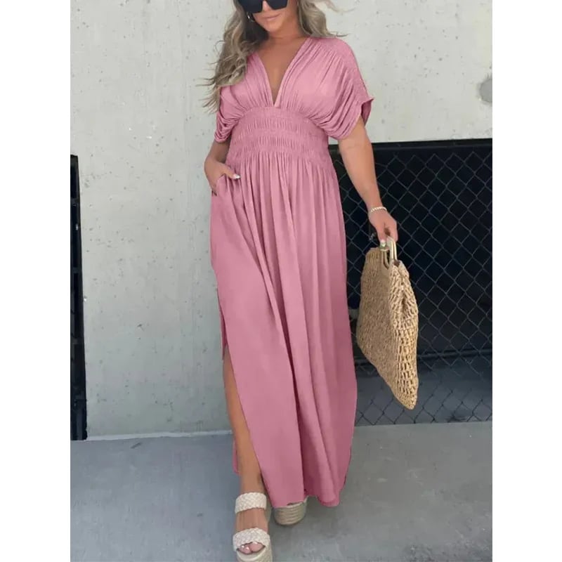 LuxeBreeze | Geschlitztes Maxikleid