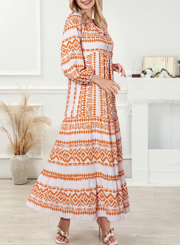 BrisenEleganz | Boho Maxikleid mit Ethno-Print