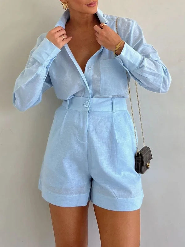 ChicEscape | Lässige Bluse und Shorts im Set
