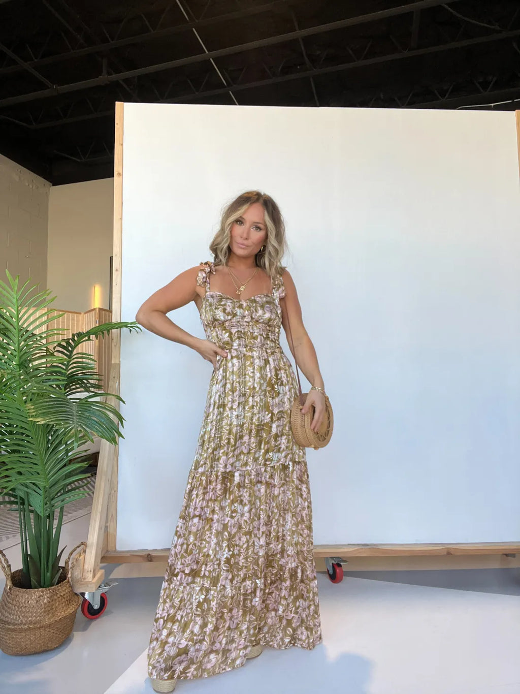 FloralElegance | Geblümtes Maxikleid