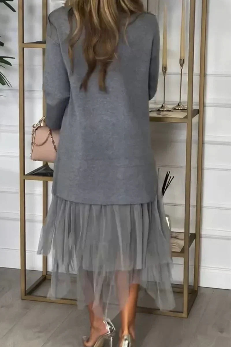 Stilvolle Eleganz | Strickpullover und Tüllrock
