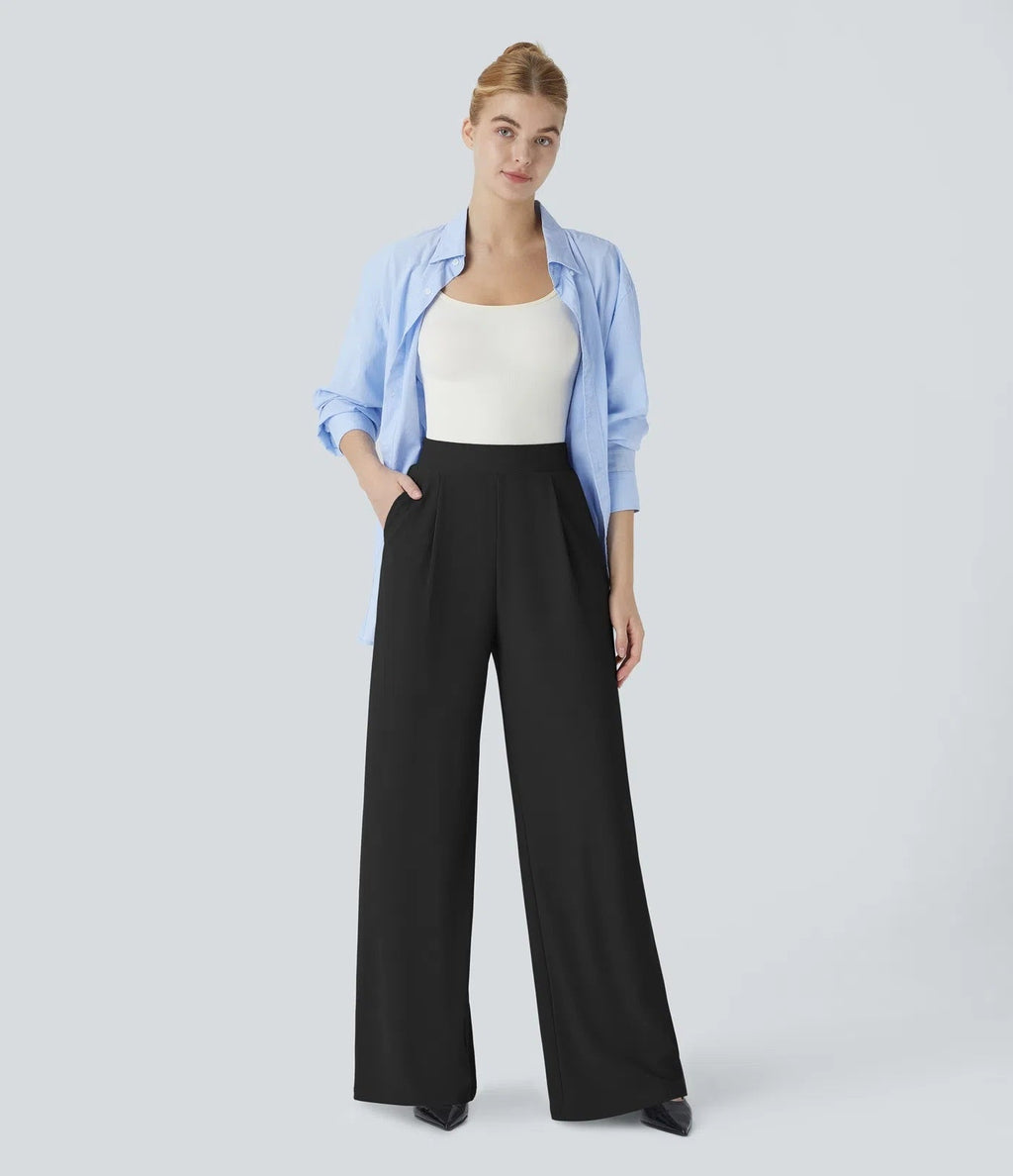 FitSkulpt | High-Waist Work-Hosen mit Seitentaschen