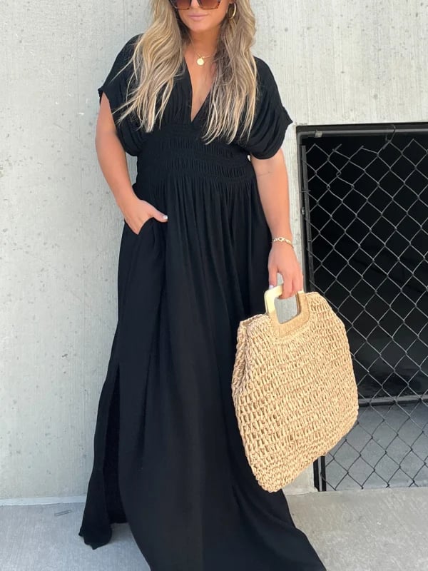 LuxeBreeze | Geschlitztes Maxikleid