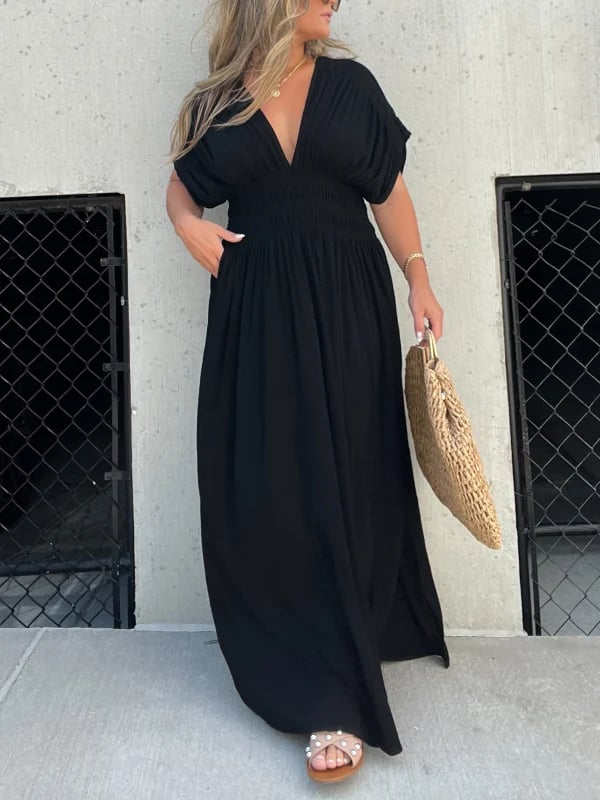 LuxeBreeze | Geschlitztes Maxikleid
