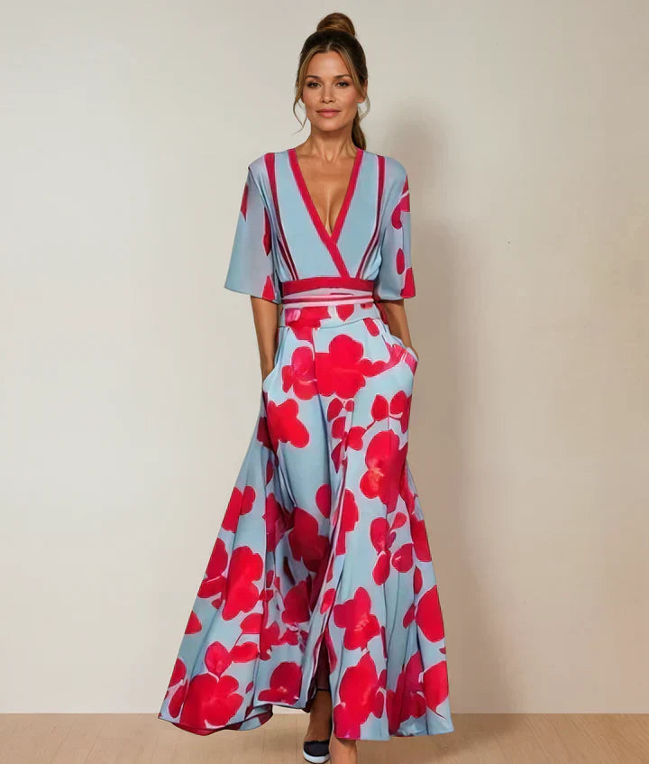 EleganzaBloom | Elegantes Kleid mit Figurbetonter Passform