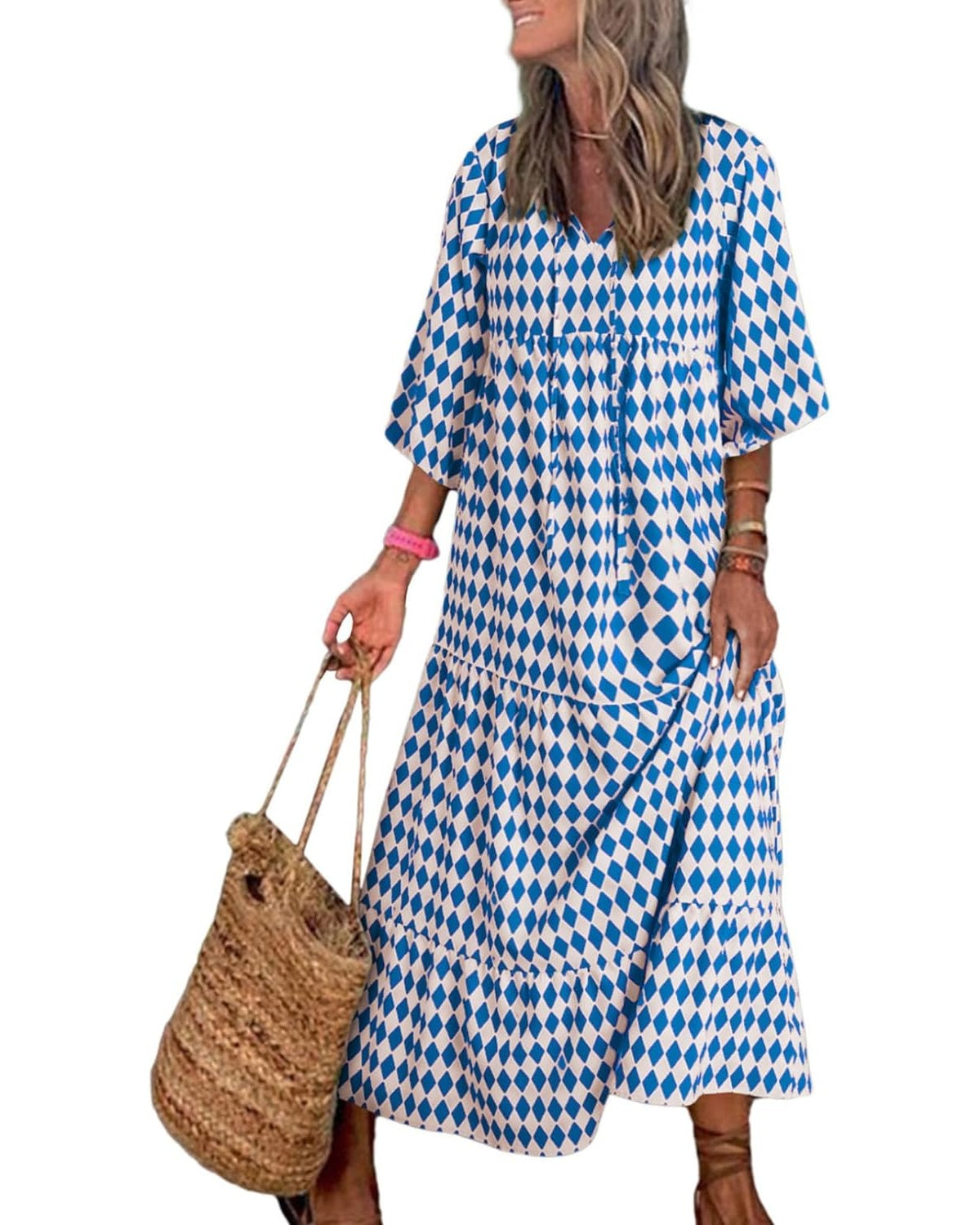 BrisenEleganz | Boho Maxikleid mit Ethno-Print
