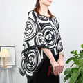 UrbanerChic | Elegantes Kaftan-Top mit abstraktem Muster