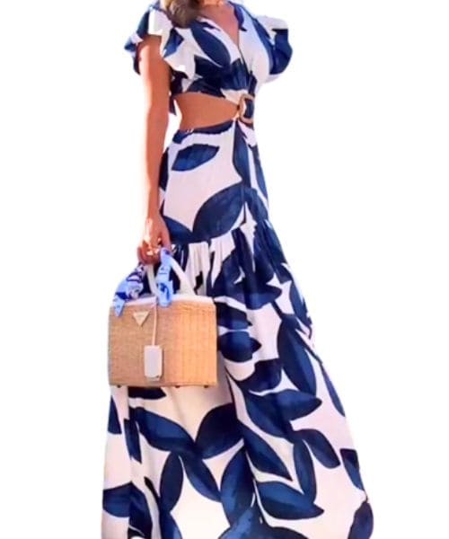 FloralAllure | Langes Blumenkleid