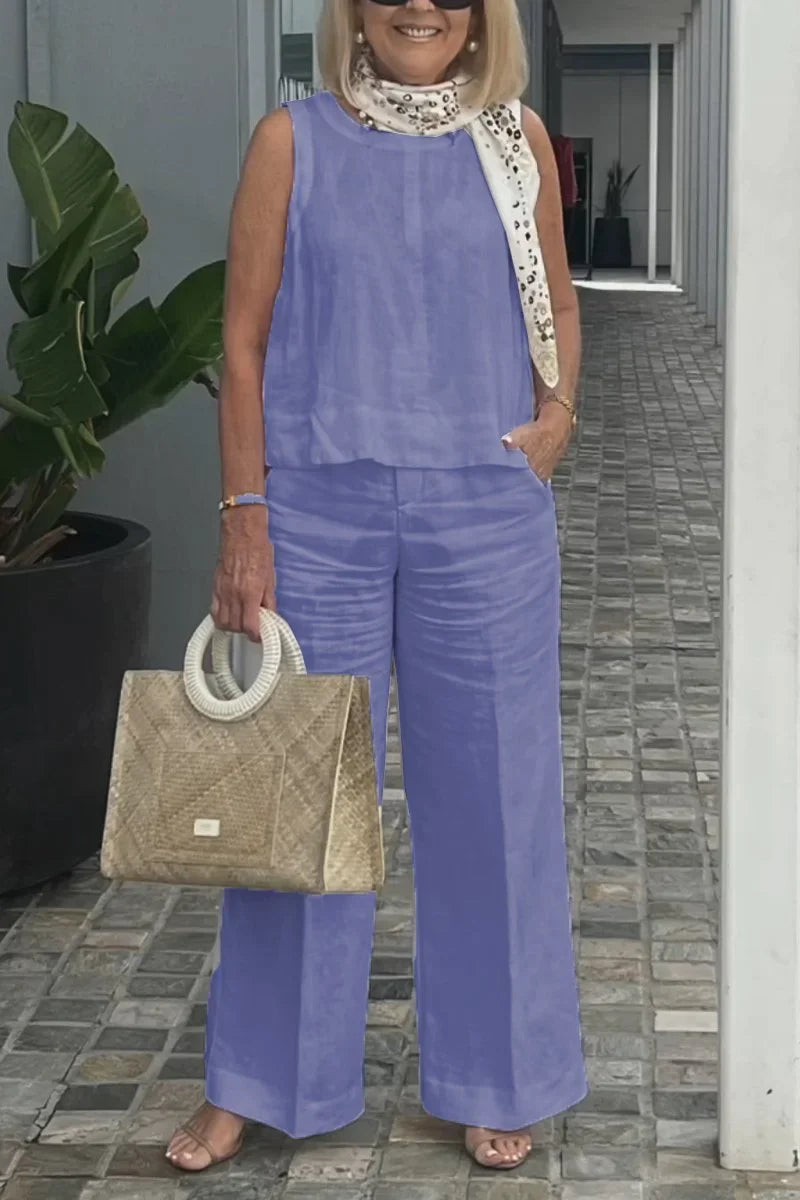 ClassicLinen | Leinenanzug ärmellos