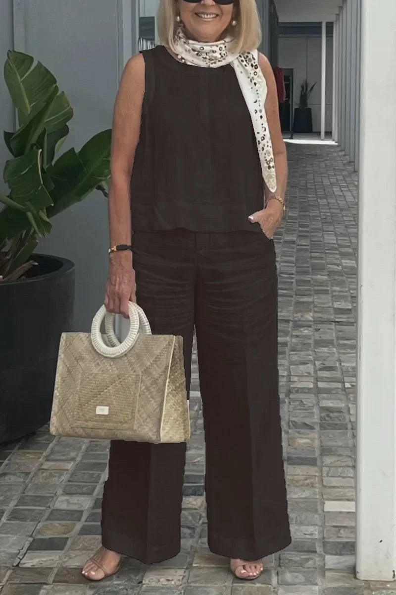 ClassicLinen | Leinenanzug ärmellos