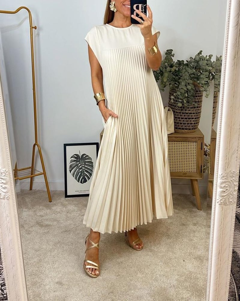 ElegantEase | Plisseekleid