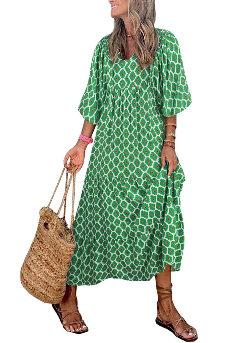 BrisenEleganz | Boho Maxikleid mit Ethno-Print