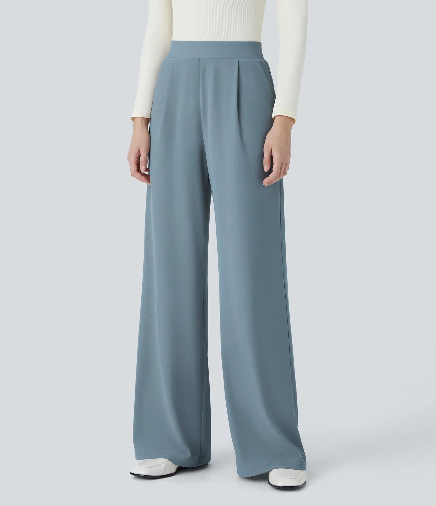 FitSkulpt | High-Waist Work-Hosen mit Seitentaschen