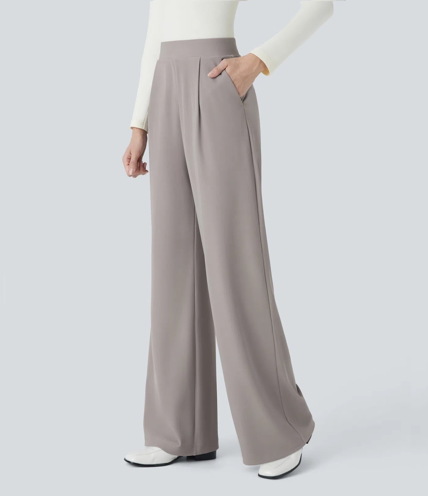 FitSkulpt | High-Waist Work-Hosen mit Seitentaschen