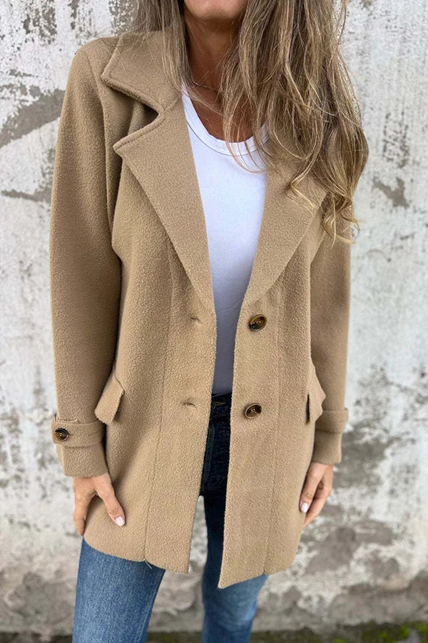 EleganzFit | Damen Tailored Jacke mit Knöpfen