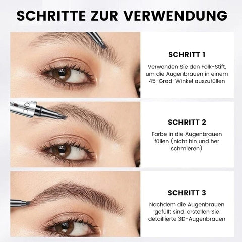 AquaBrow – Wasserfester 4-Punkt Microblading-Augenbrauenstift