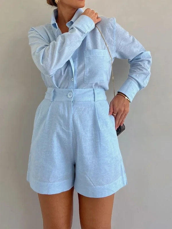 ChicEscape | Lässige Bluse und Shorts im Set
