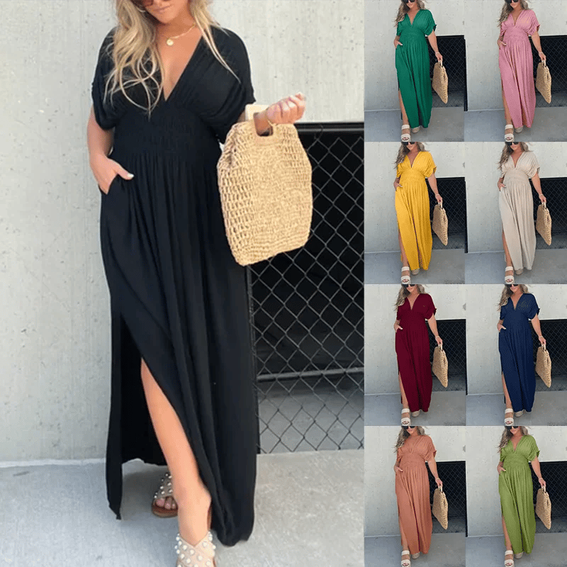 LuxeBreeze | Geschlitztes Maxikleid