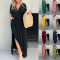 LuxeBreeze | Geschlitztes Maxikleid