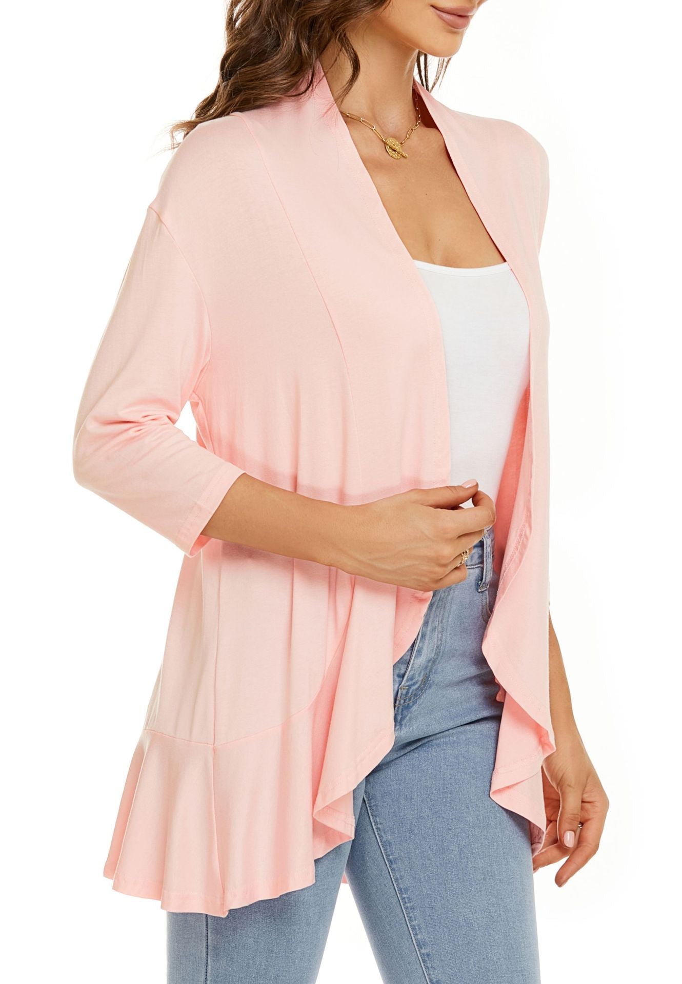 SanfterFluss | Damen Leichter Open Front Cardigan für Jeden Anlass