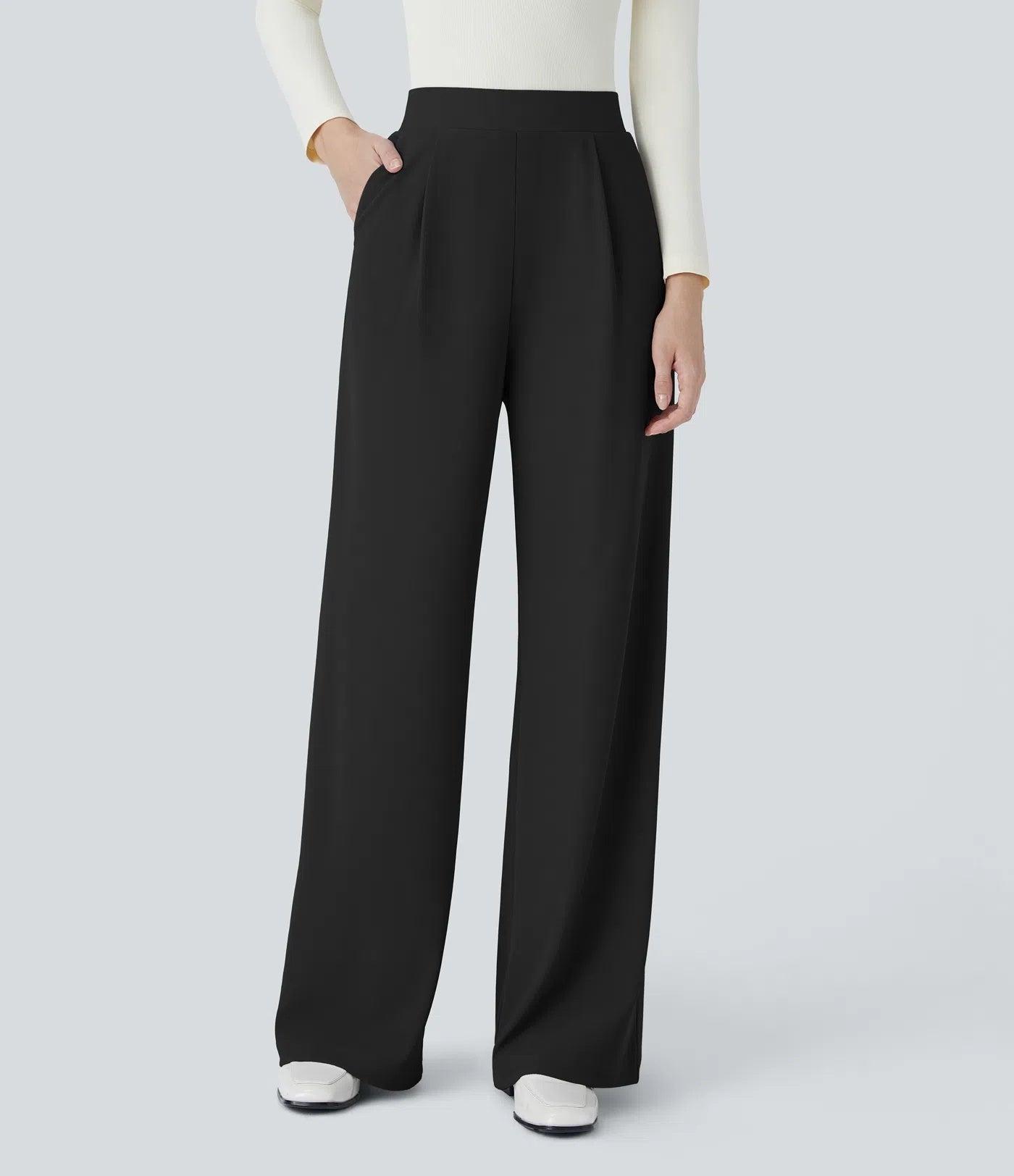 FitSkulpt | High-Waist Work-Hosen mit Seitentaschen