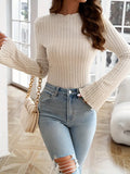 LuxeFlare | Geripptes Langarmshirt