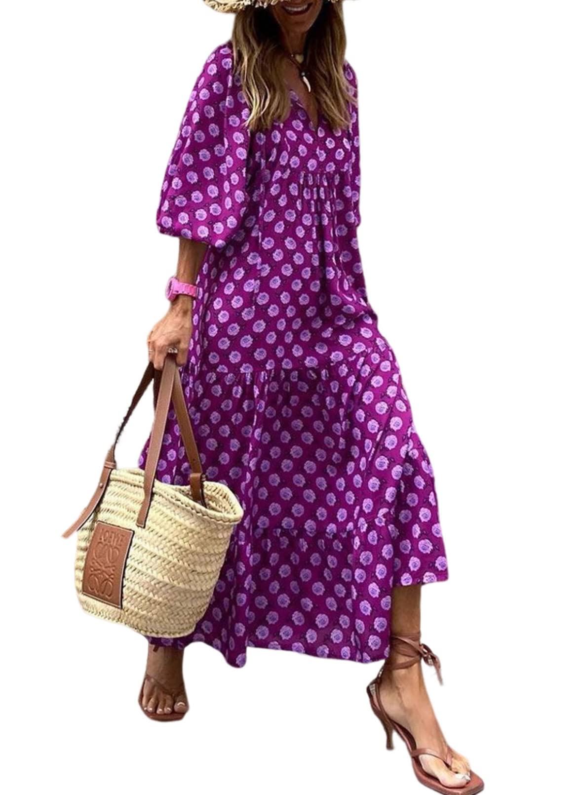 BrisenEleganz | Boho Maxikleid mit Ethno-Print