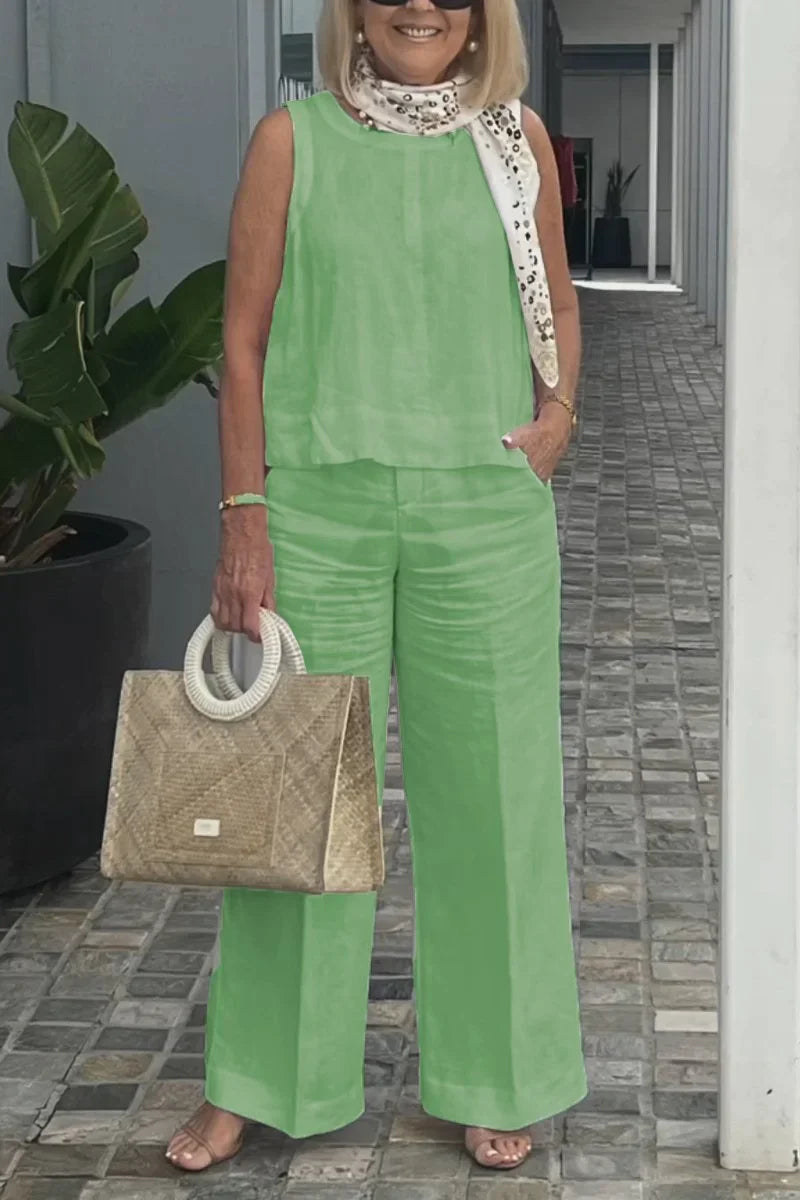 ClassicLinen | Leinenanzug ärmellos