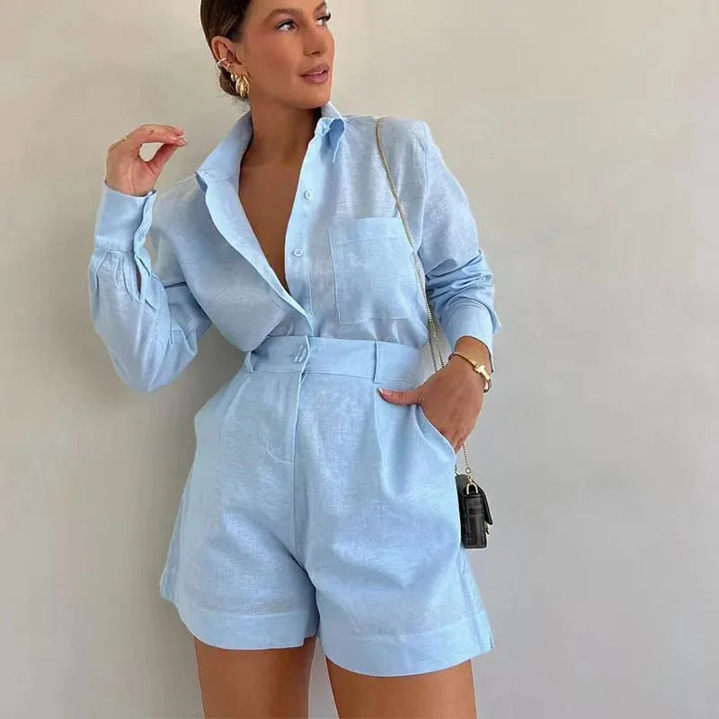 ChicEscape | Lässige Bluse und Shorts im Set