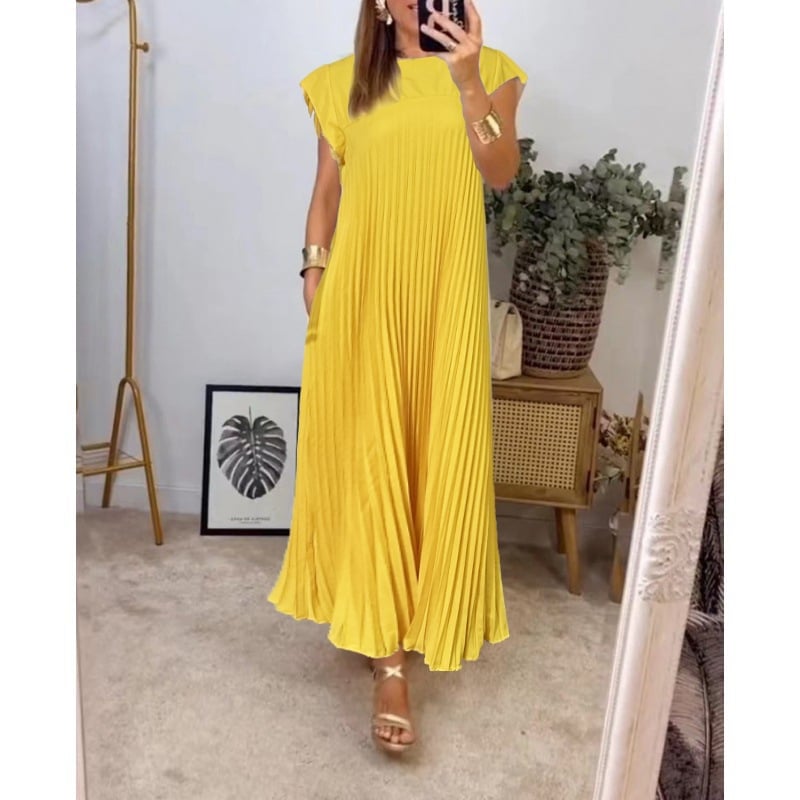 ElegantEase | Plisseekleid