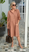 Breezy-Knopf | Elegantes mit Knopfleiste