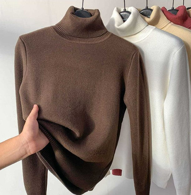 GemütlicherRollkragen | Weicher Rollkragenpullover mit warmer Fleece-Innenseite