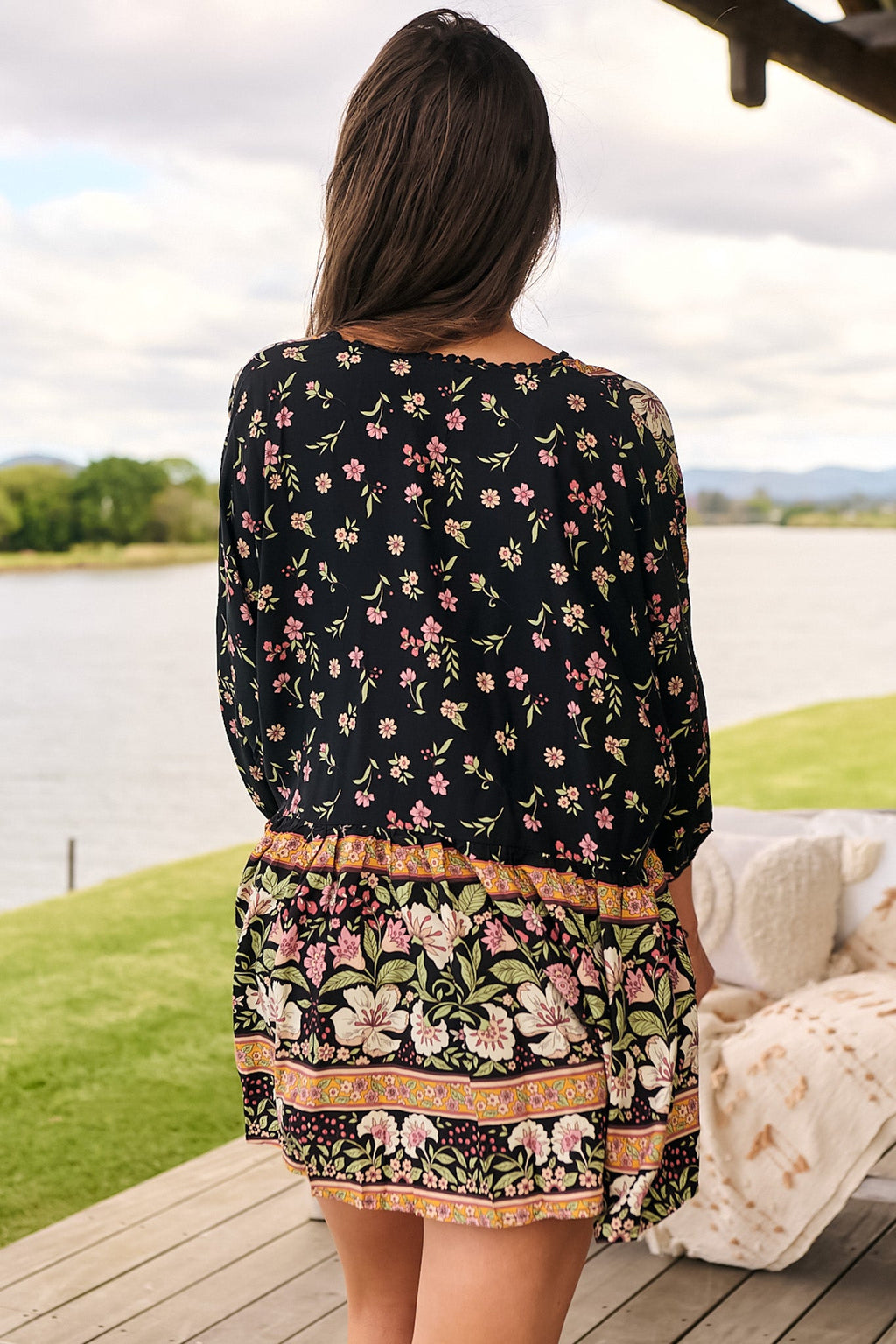 InfinityCrochet | Smok-Top mit Eternity-Print